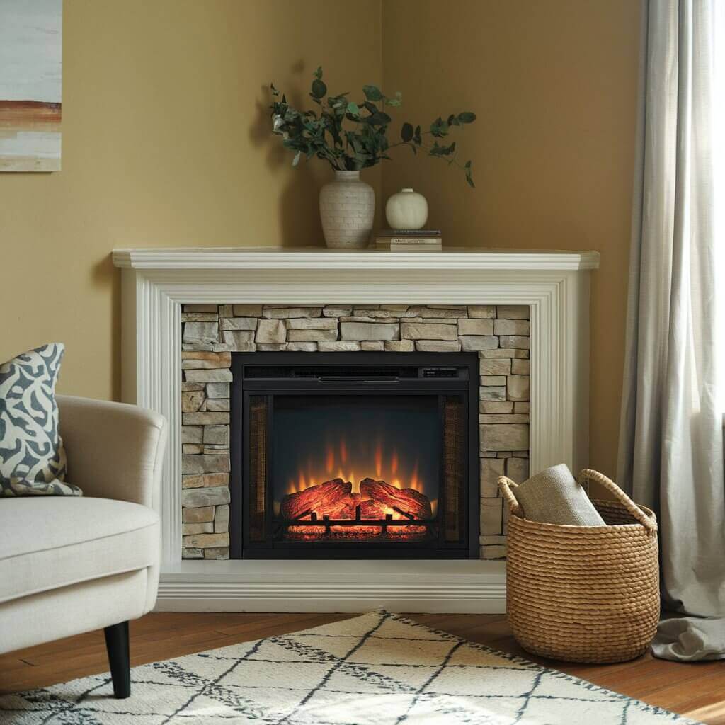 Corner Electric Fireplace