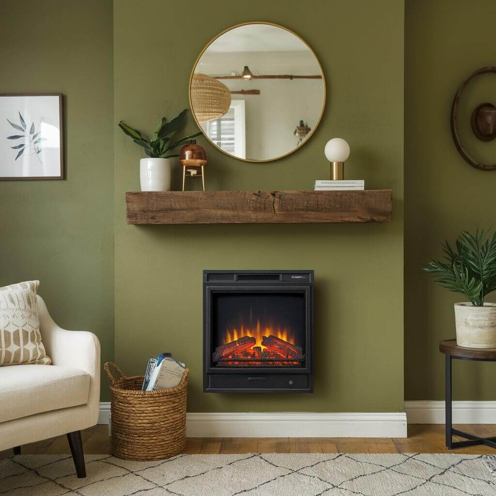 Wall-Mounted Electric Fireplace